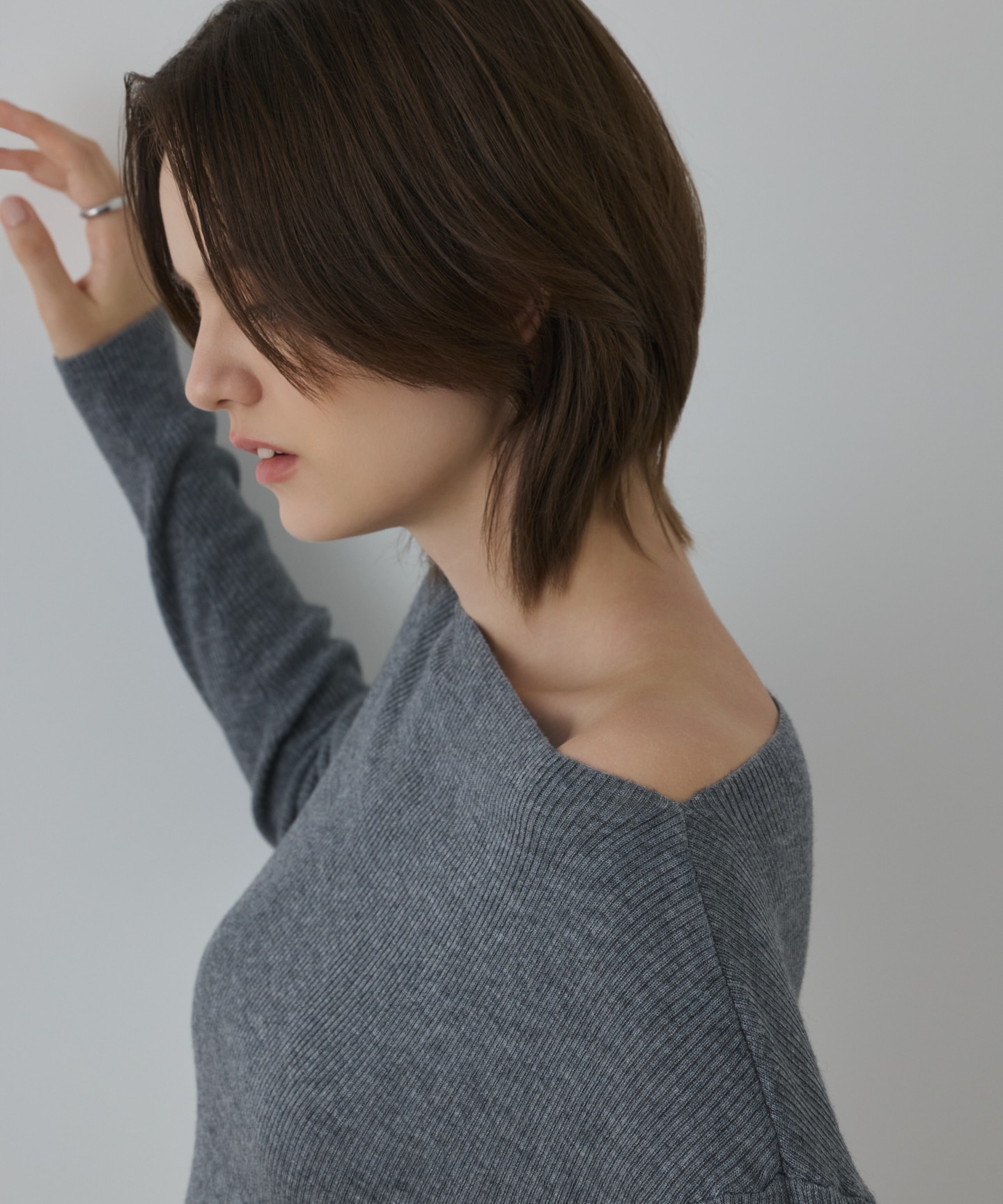 ハイゲージウールニットトップ