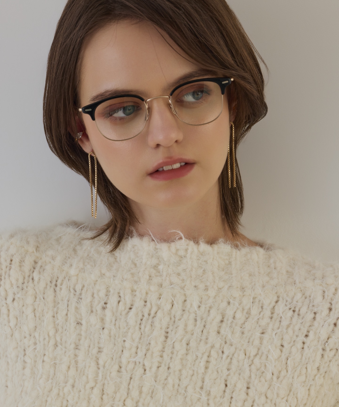 バルキーフェザーニットトップ