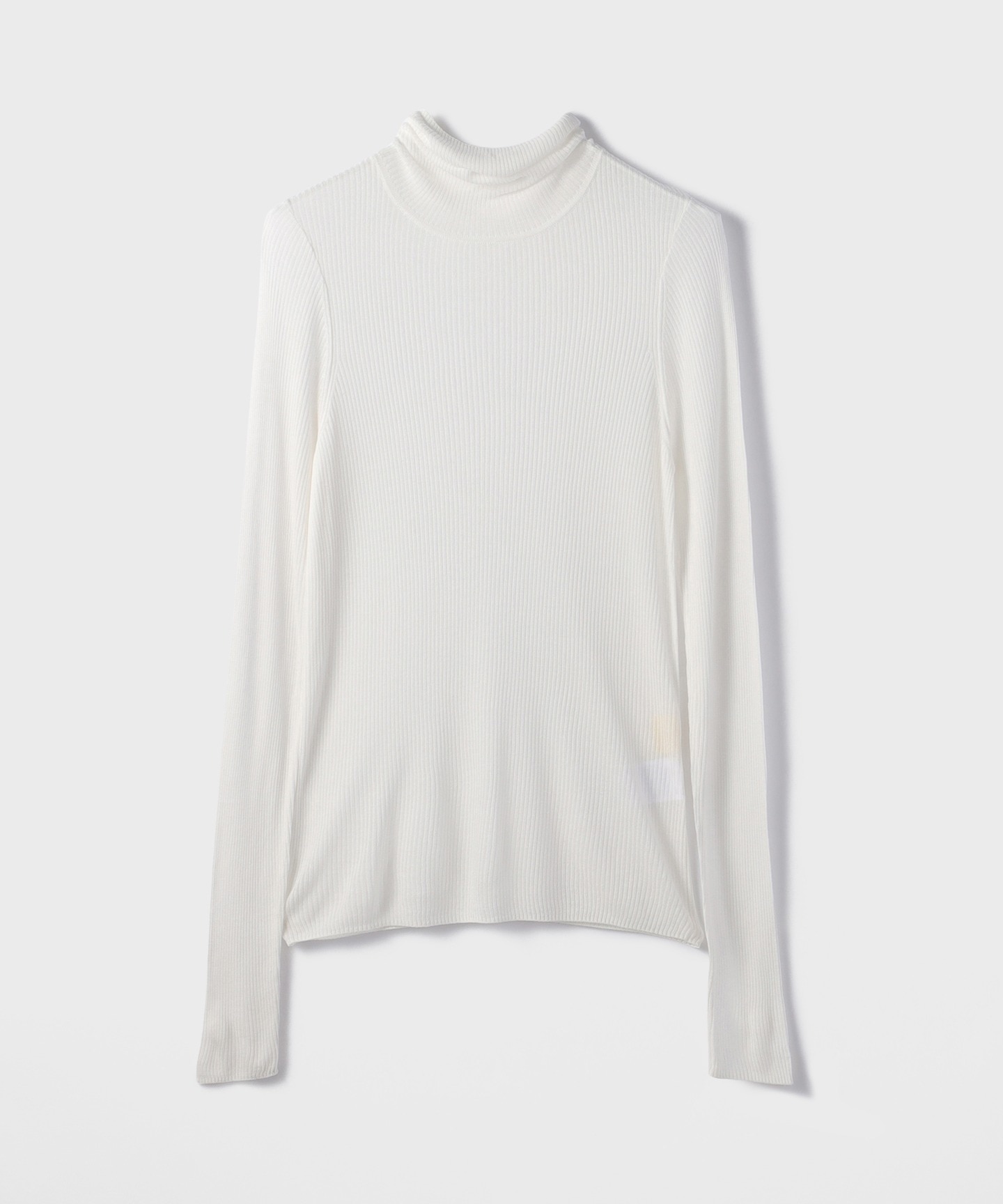 シアーリブニットトップ