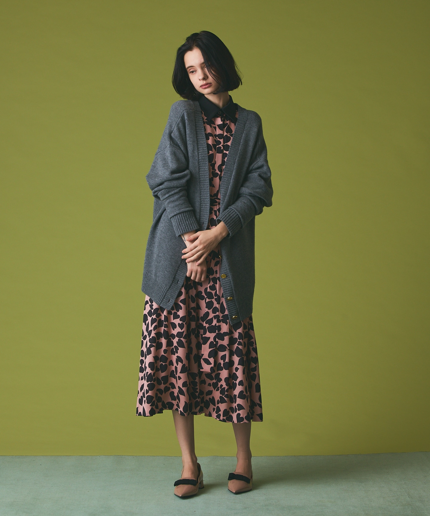 前後2WAYニットカーディガン