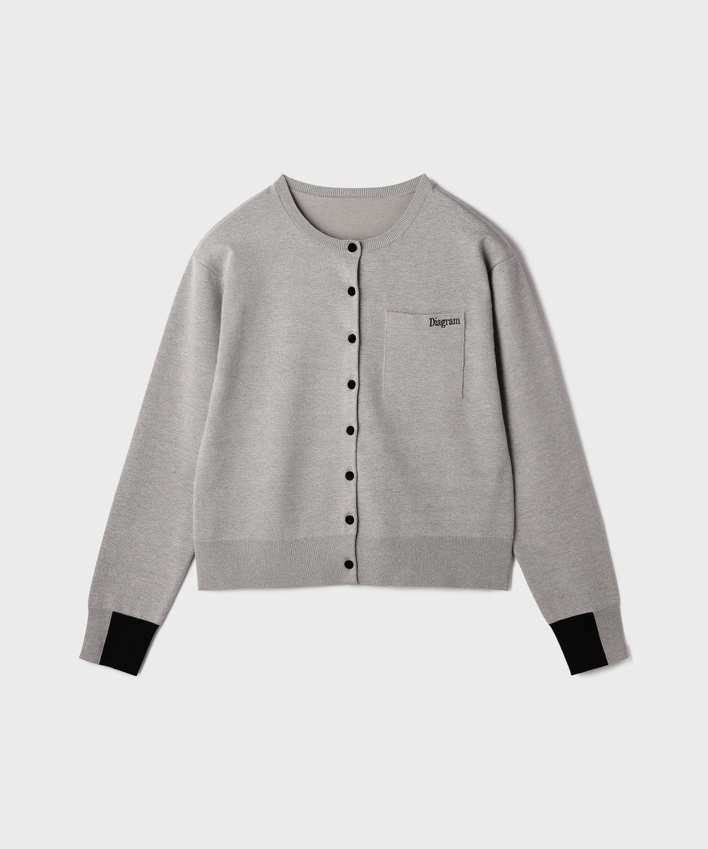 バイカラーロゴニットカーディガン