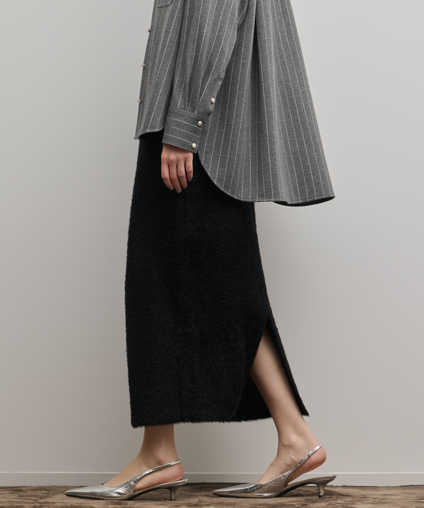 ラメフェザーニットSK