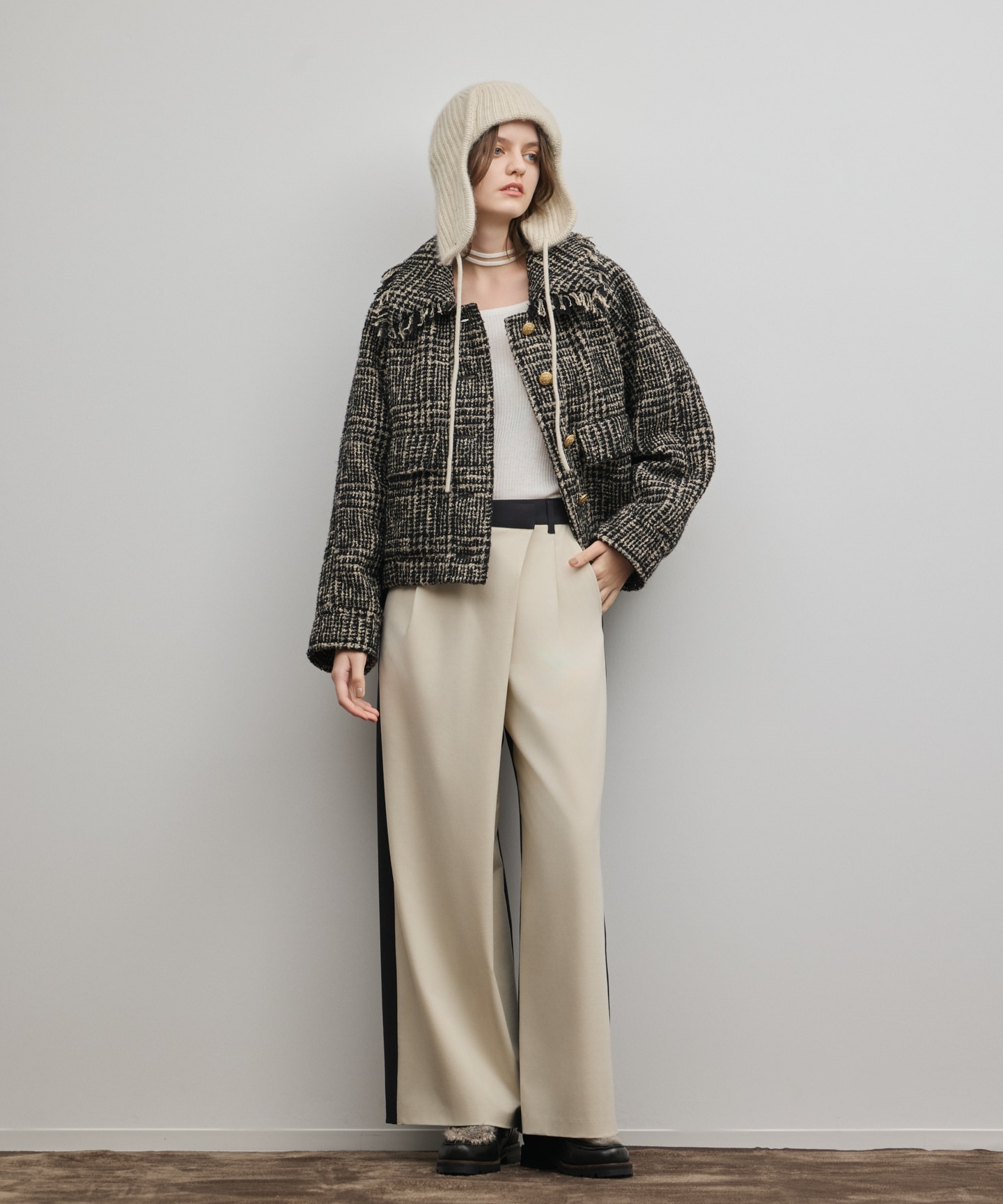 パディングツイードジャケット