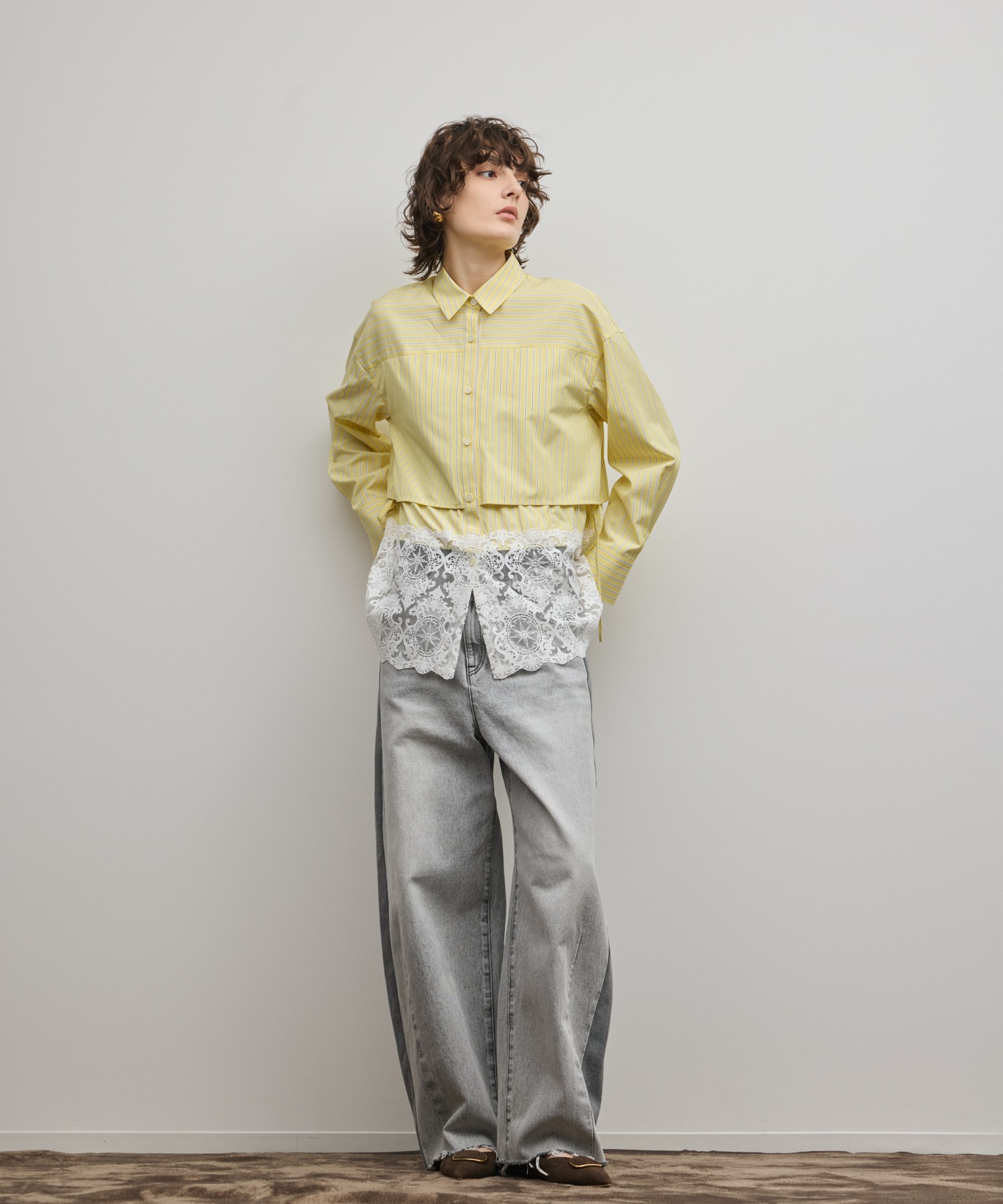 レースティアードシャツ