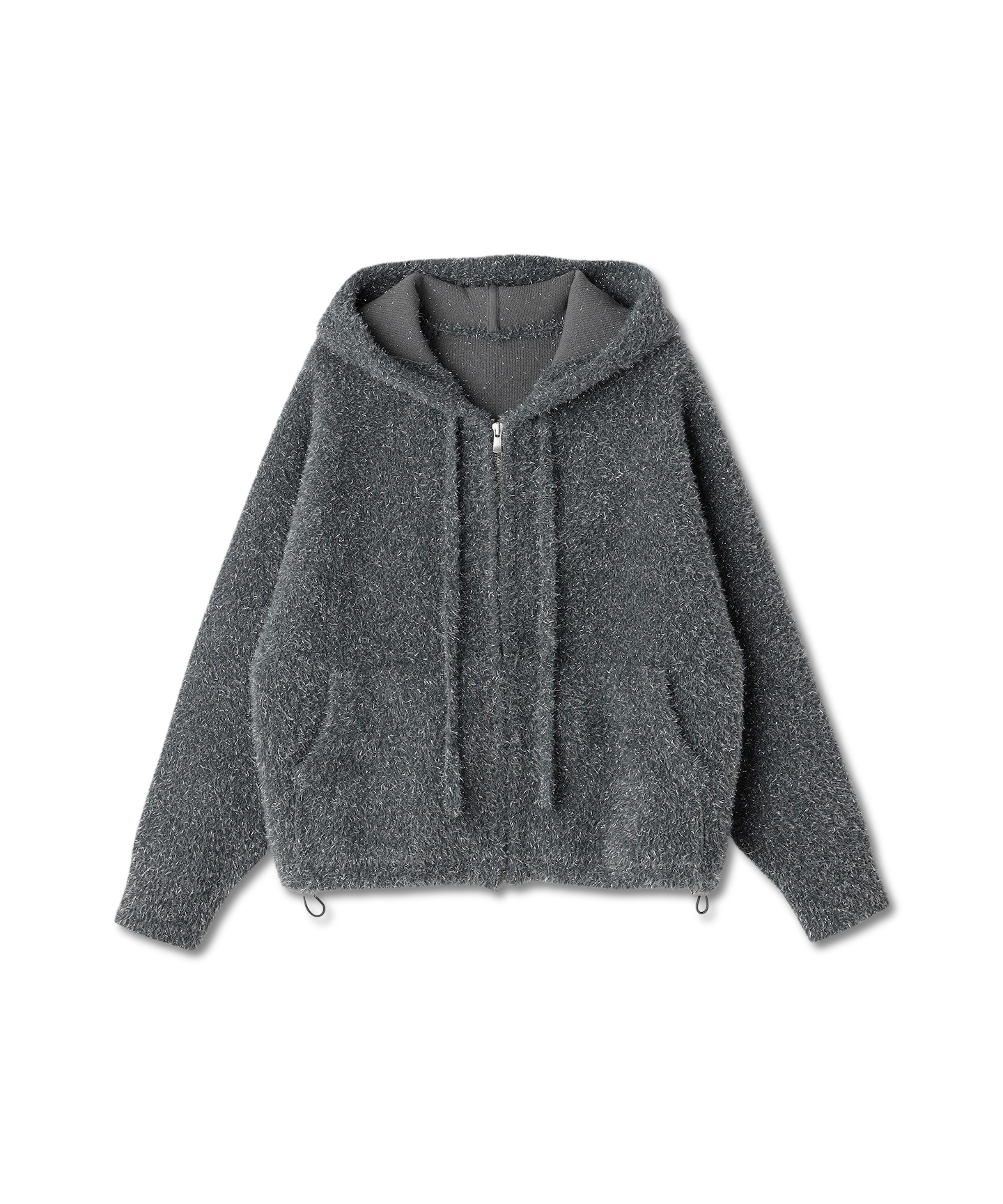 フェザーニットパーカー