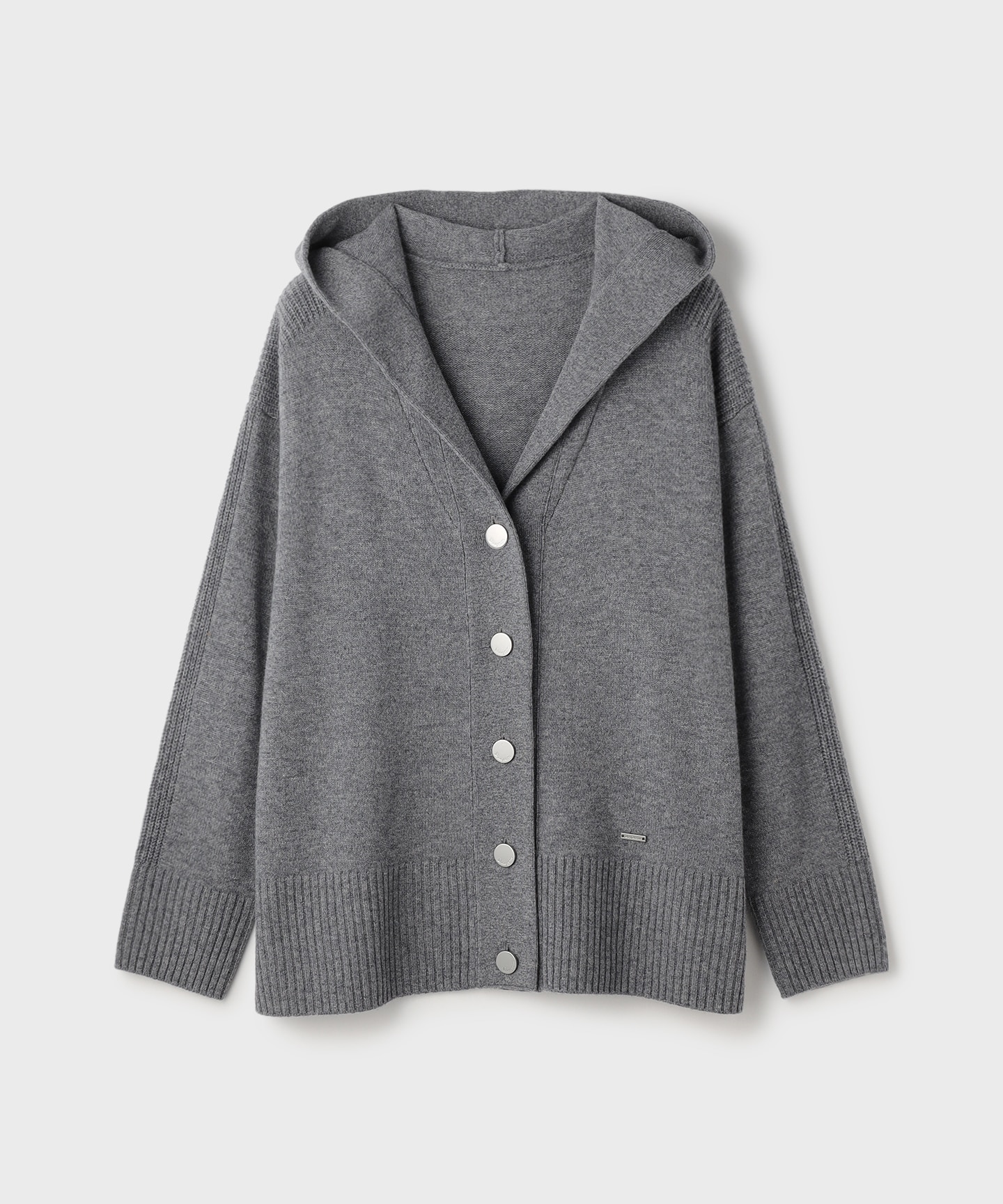 ウールフードニットカーディガン