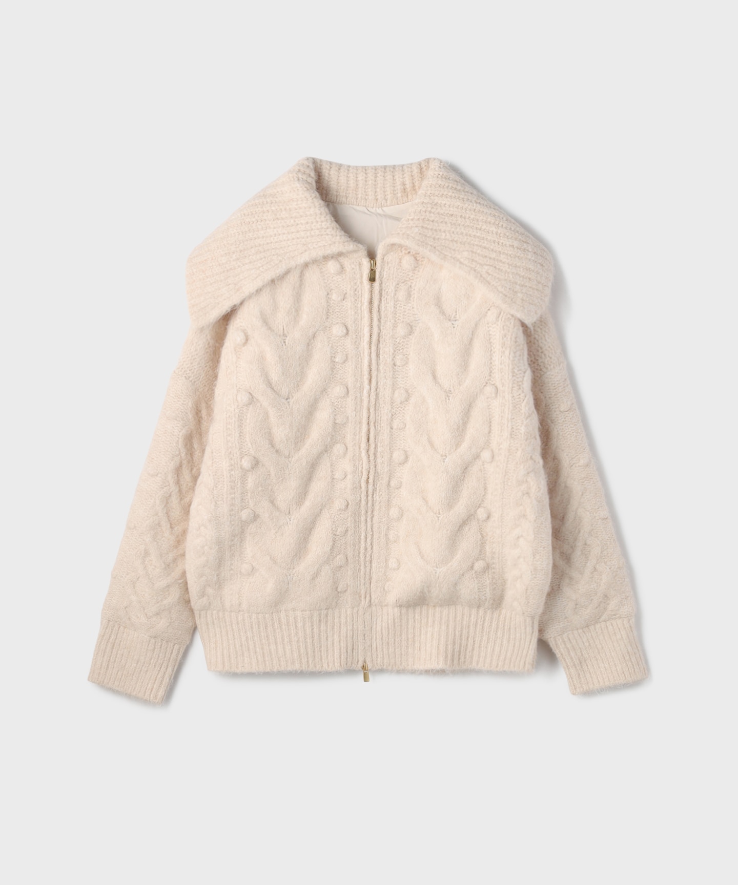 ヘアリーニットコクーンジャケット