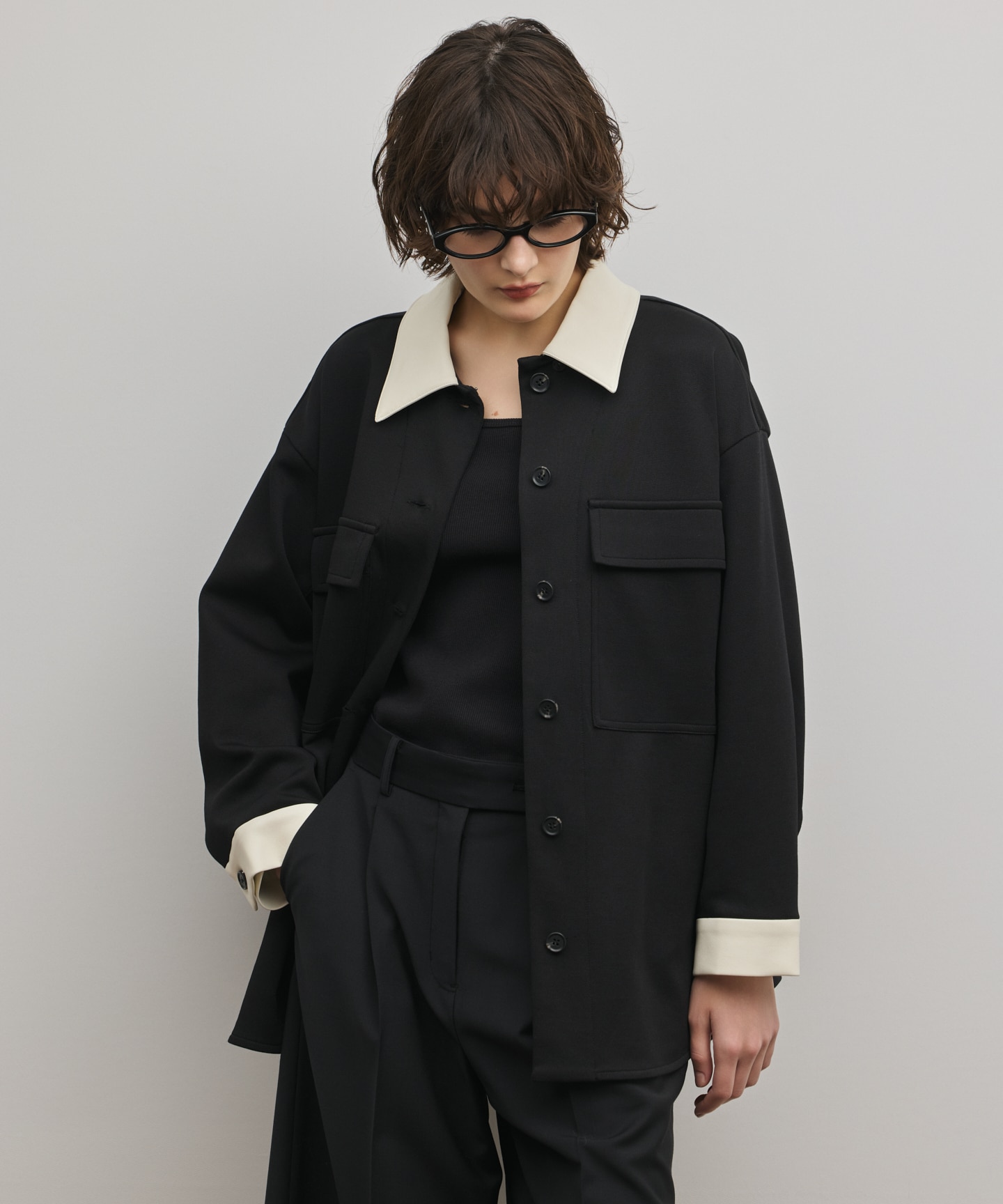 レザーカットシャツ