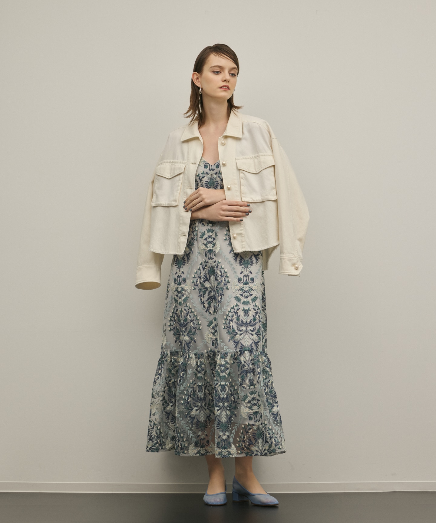 パール釦ピグメントシャツ