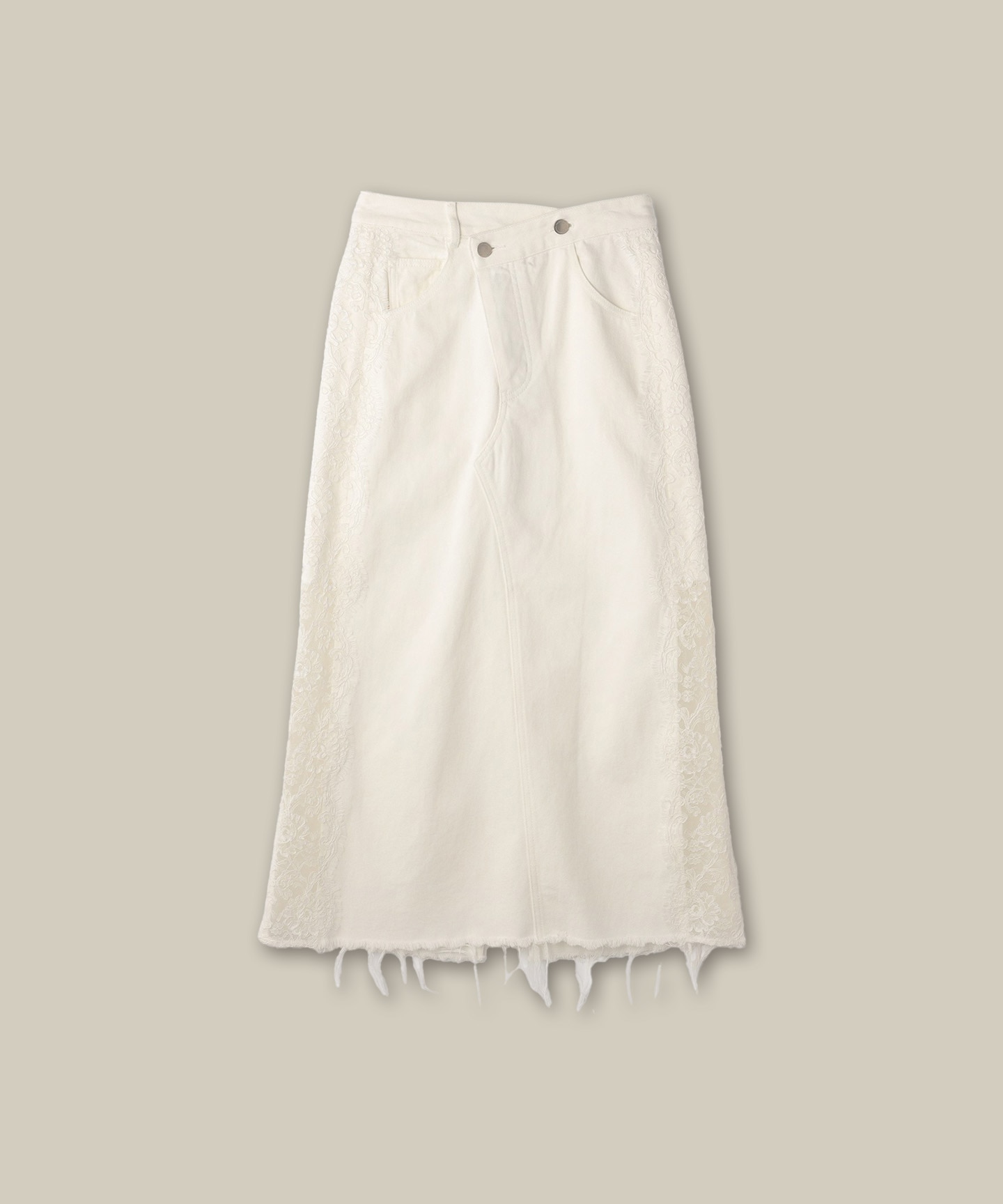 サイドレースデニムスカート