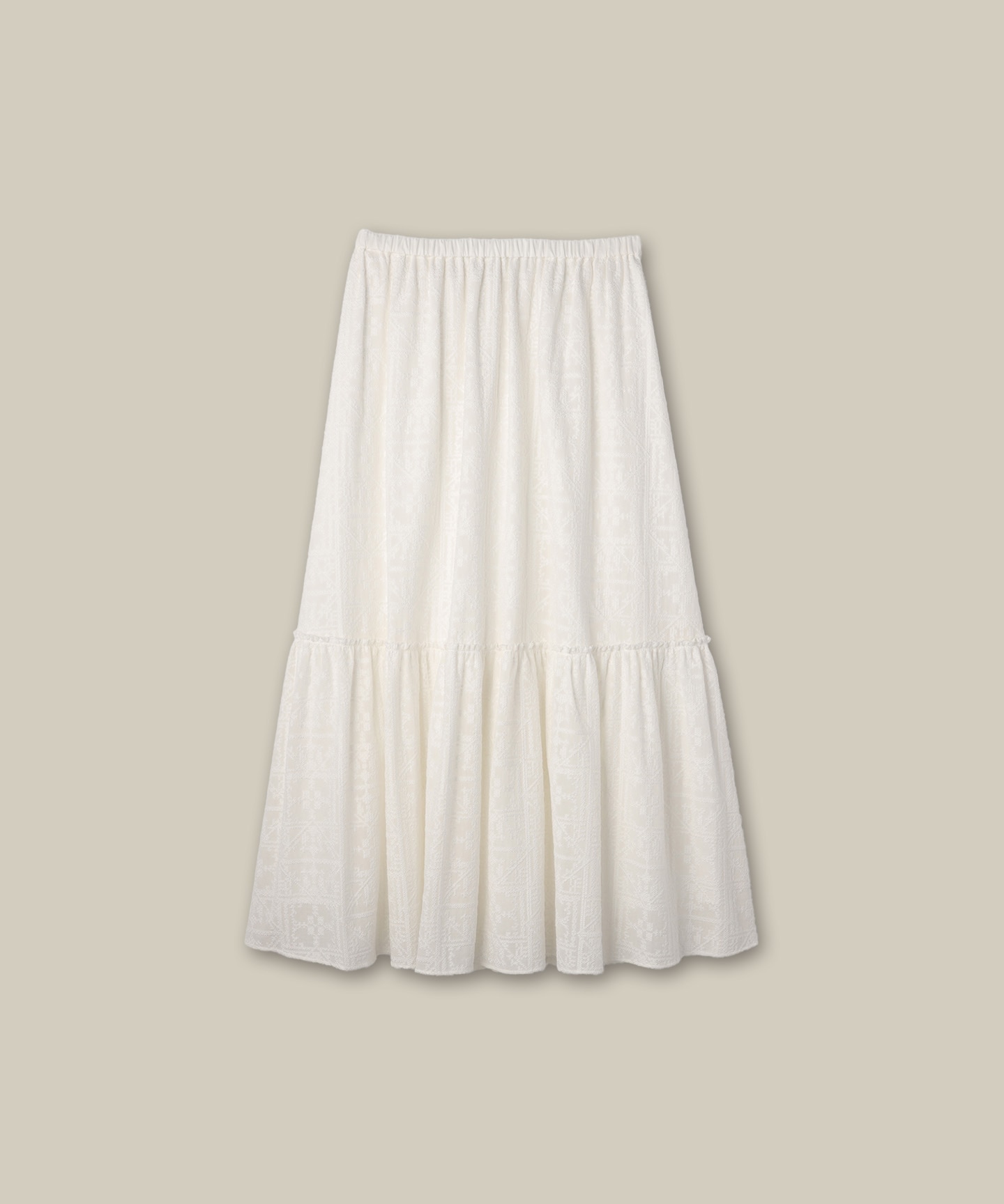 ティアードエンブロイダリースカート