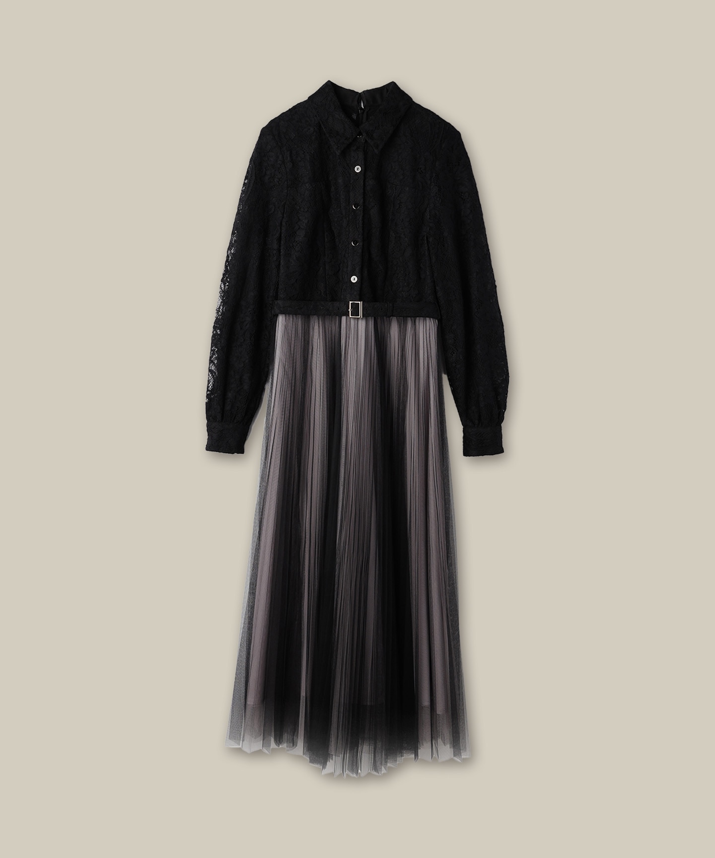 コードレースプリーツワンピース