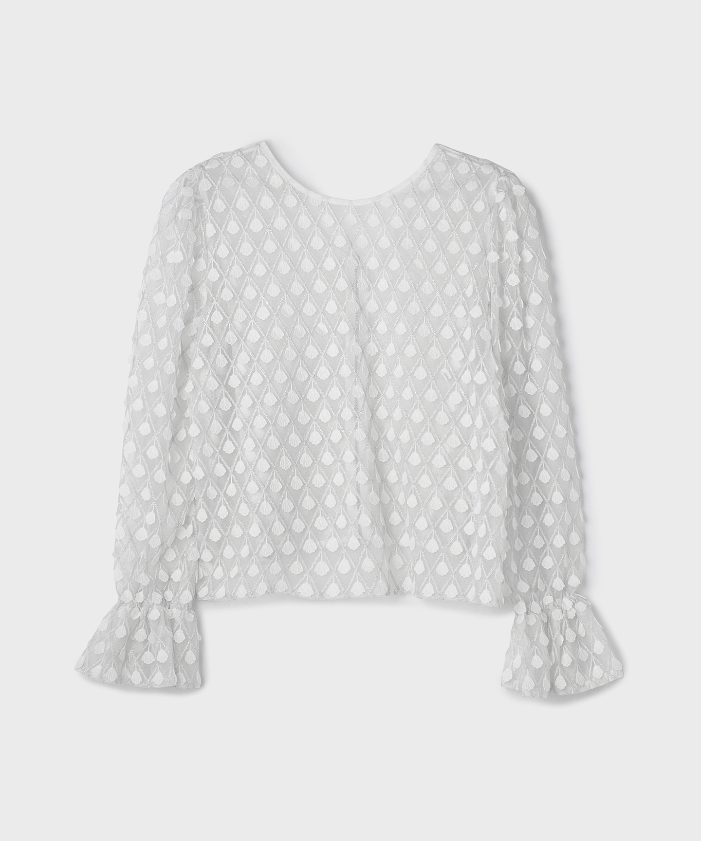モチーフチュールブラウス