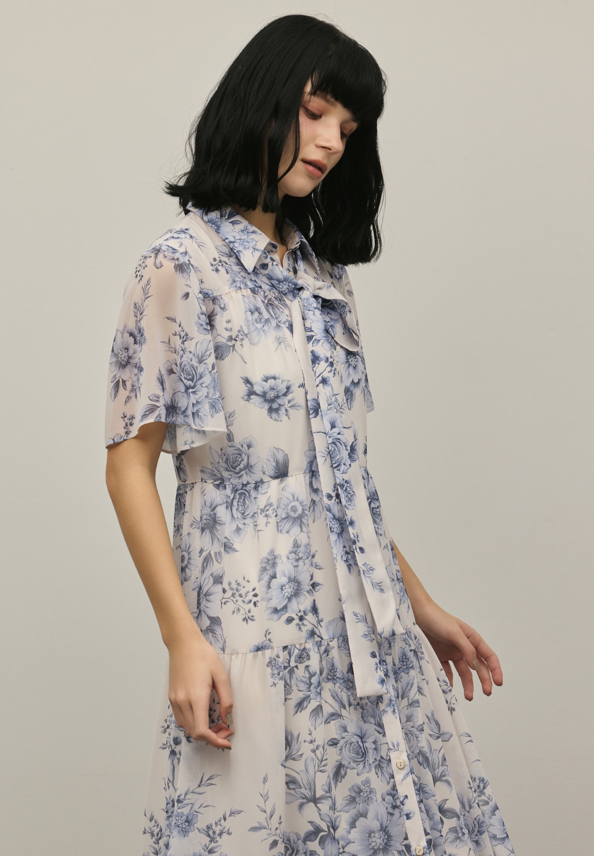 フラワーptシャツフレアOP