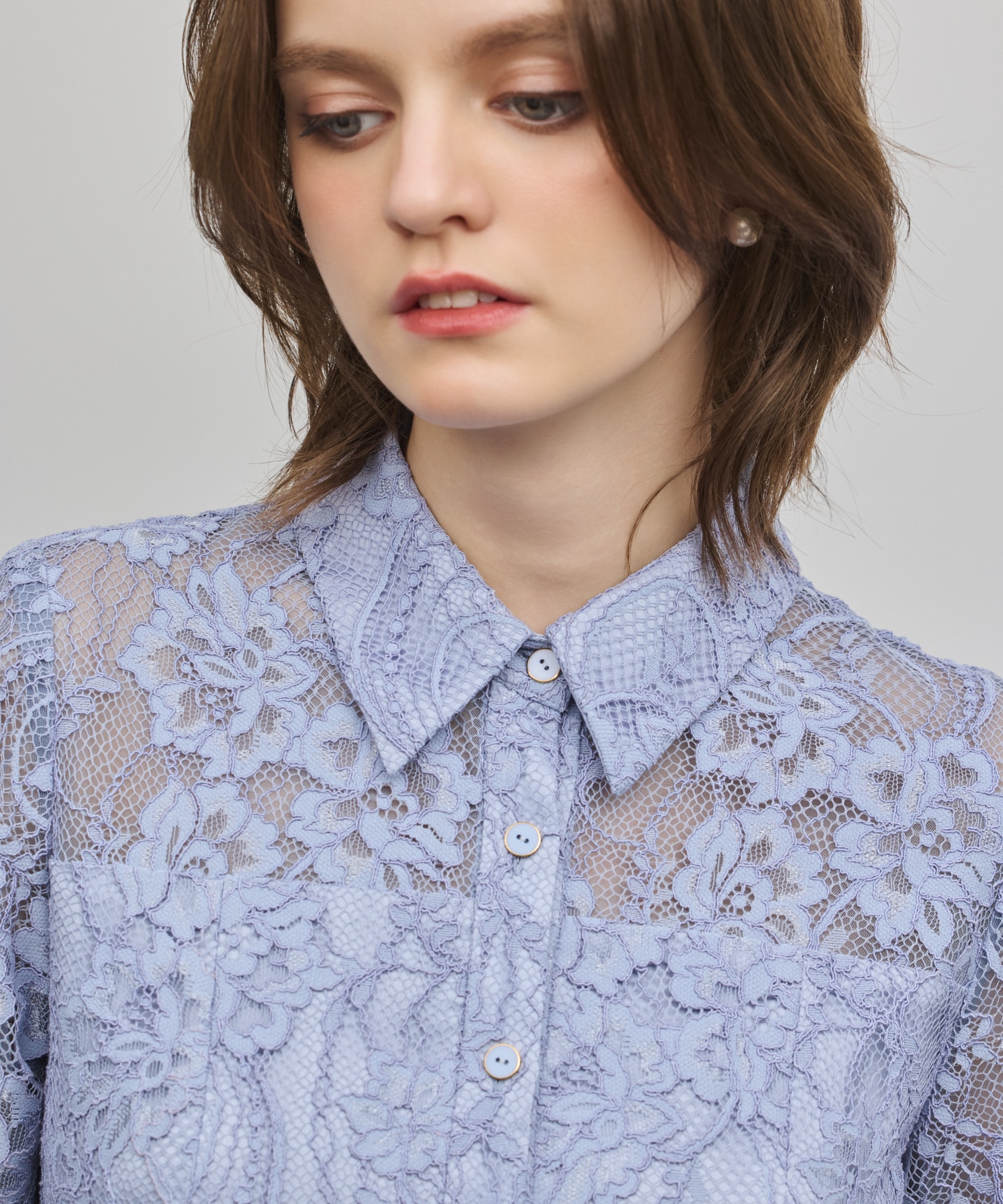 グレースコンチネンタル　コードレースプリーツワンピース