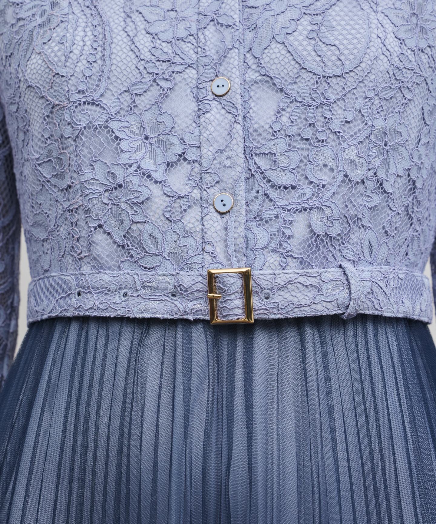 グレースコンチネンタル　コードレースプリーツワンピース