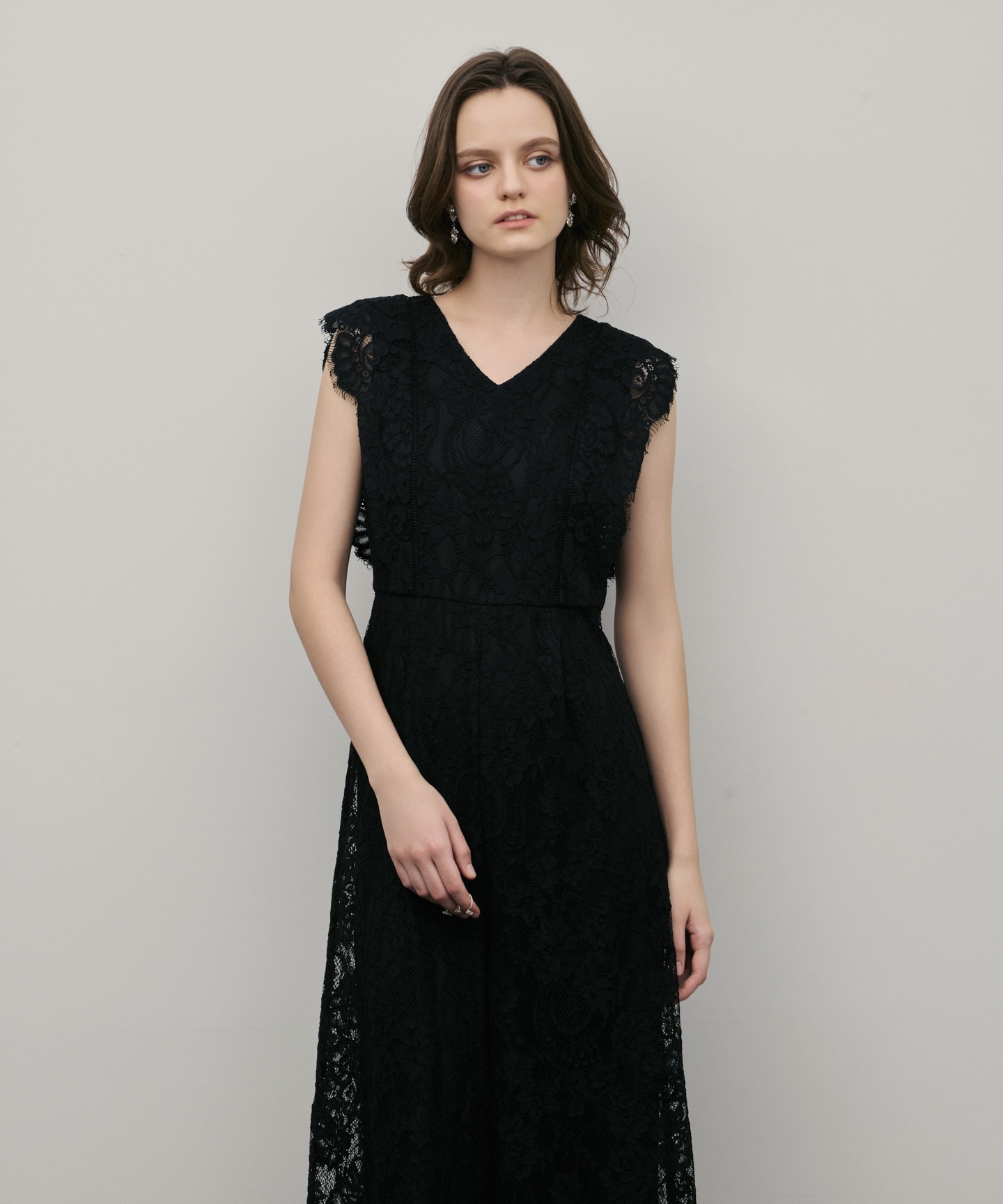 グレースコンチネンタル　コードレースサロペット