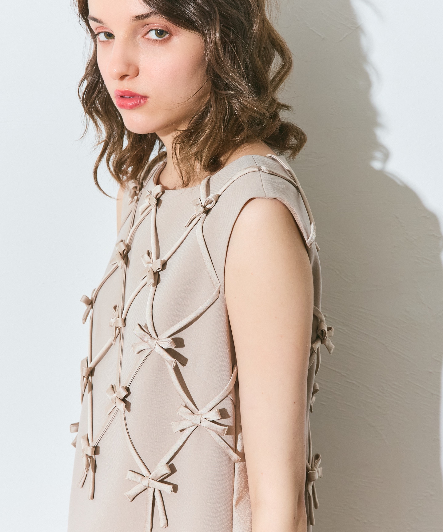 グレースクラス リボンモチーフドレス