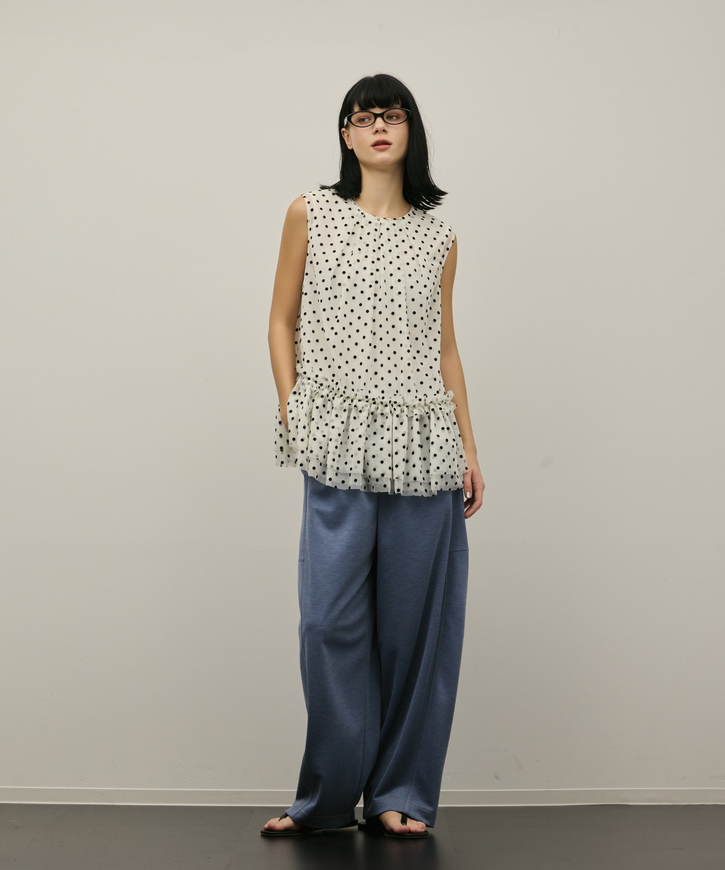 ダイアグラム　チュールティアードブラウス