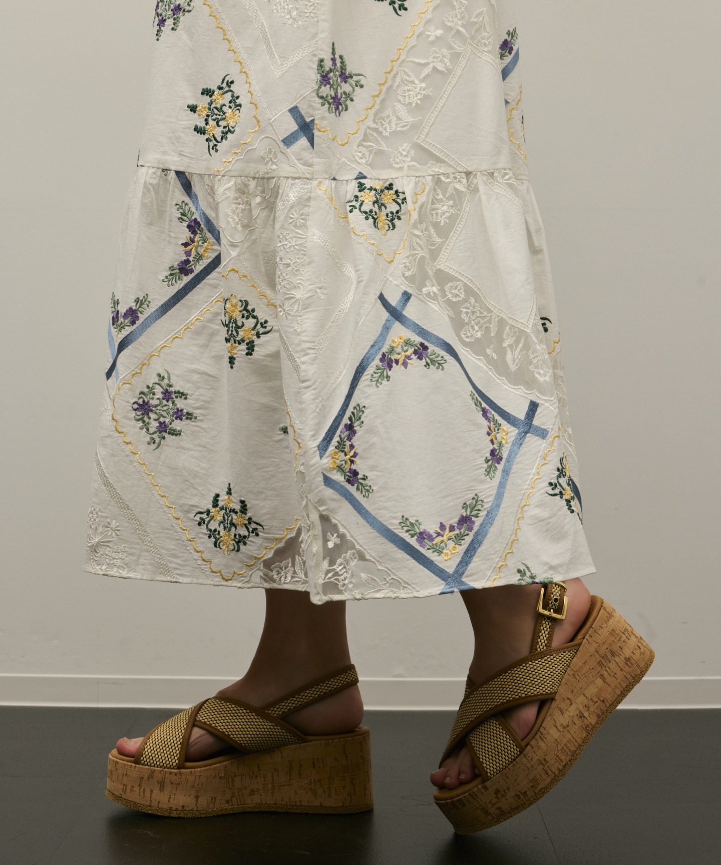 グレースコンチネンタル ハンカチパッチワークキャミワンピース