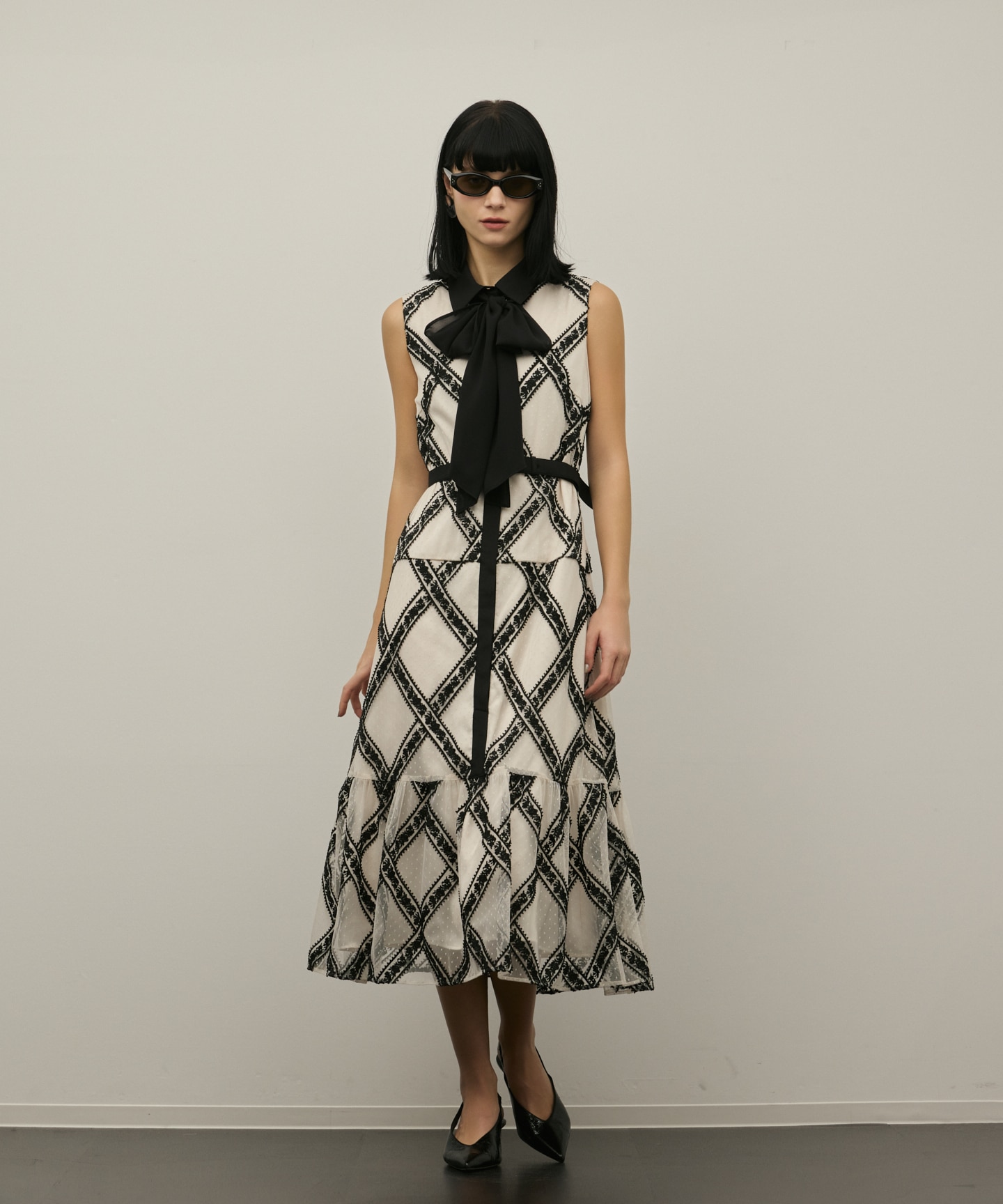 グレースコンチネンタル チュールレースワンピース